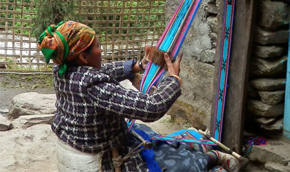 Traditional cloth weaving Traditional cloth weaving